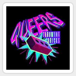 Queers Throwing Bricks Sticker